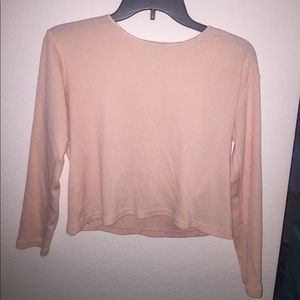 Peachy Long-Sleeve Crop Top Size S/M